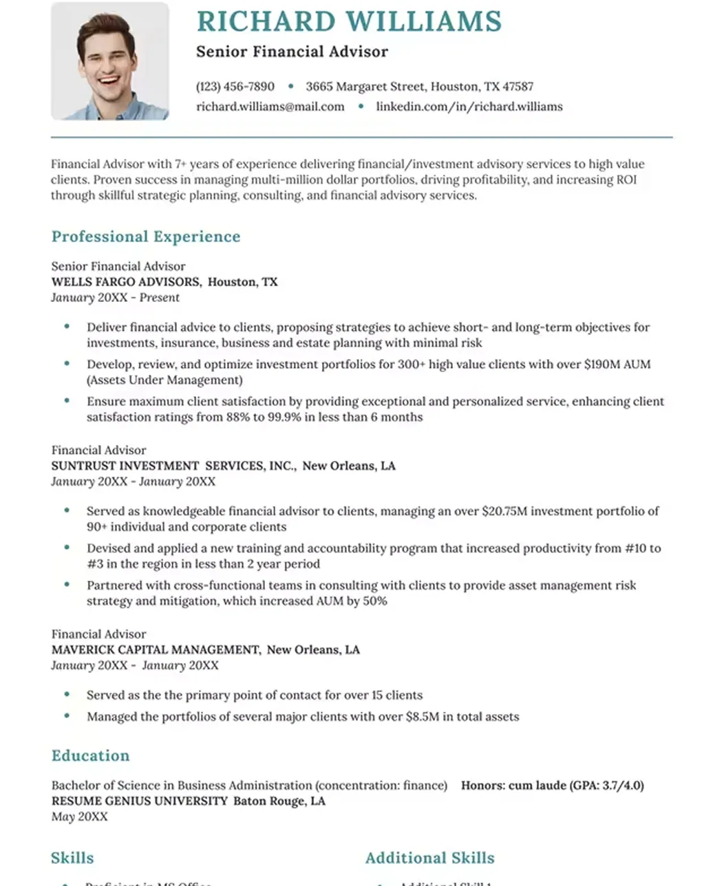 Minimal resume template